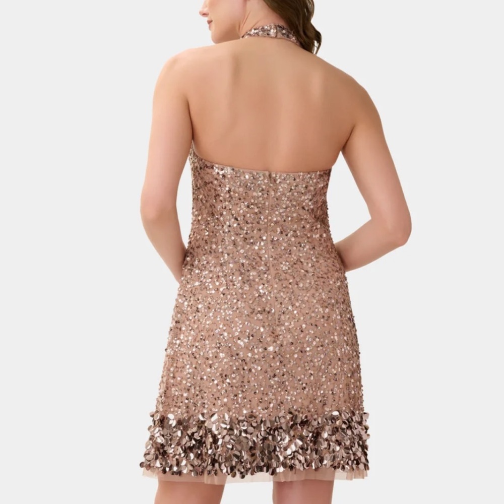 Aidan Mattox Beaded Halter Dress - Picture 2 of 7